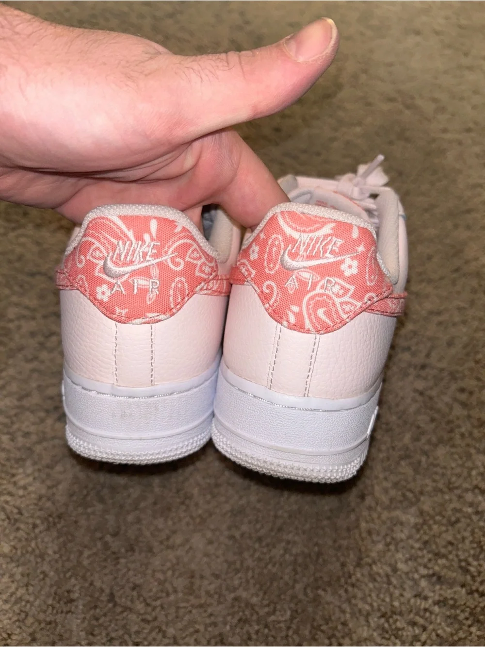 Nike Air Force 1 Low '07 White and Paisley Pink Women’s Size 8